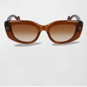 Lanvin Daisy 50mm Rectangle Sunglasses in caramel